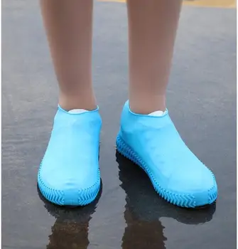 Латексный бахилы Силиконовые Велосипедные дождевики Бахилы Многоразовые Наружные водонепроницаемые Утолщающие Нескользящие накладки для ног Защищают