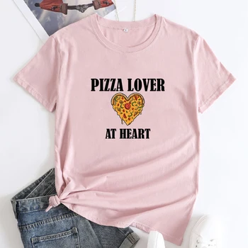 Футболка для любителей пиццы в душе, забавная футболка в подарок гурману на День Святого Валентина, топы, милые женские праздничные футболки XOXO