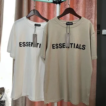 Летние Новые футболки Essentials, высокое качество, уличный стиль, мужская и женская футболка оверсайз