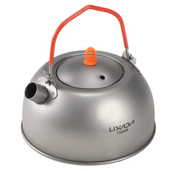 Lixada Титановый чайник объемом 600 мл для кипячения воды, кофейник для приготовления чая на открытом воздухе, кемпинг, пешие прогулки, Альпинизм