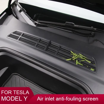 Защитная крышка воздухозаборника для 2021 2022 Tesla Model Y Сетка от насекомых Передняя решетка воздухозаборника кондиционера Чистые аксессуары