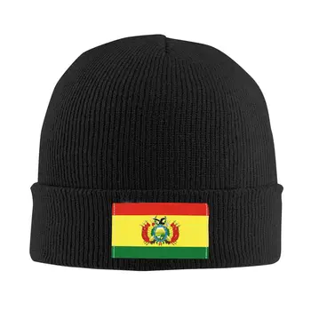 Вязаная шапка с Боливийским флагом, Мужская И Женская мода Унисекс, Зимние Теплые Тюбетейки, Шапочки, кепки
